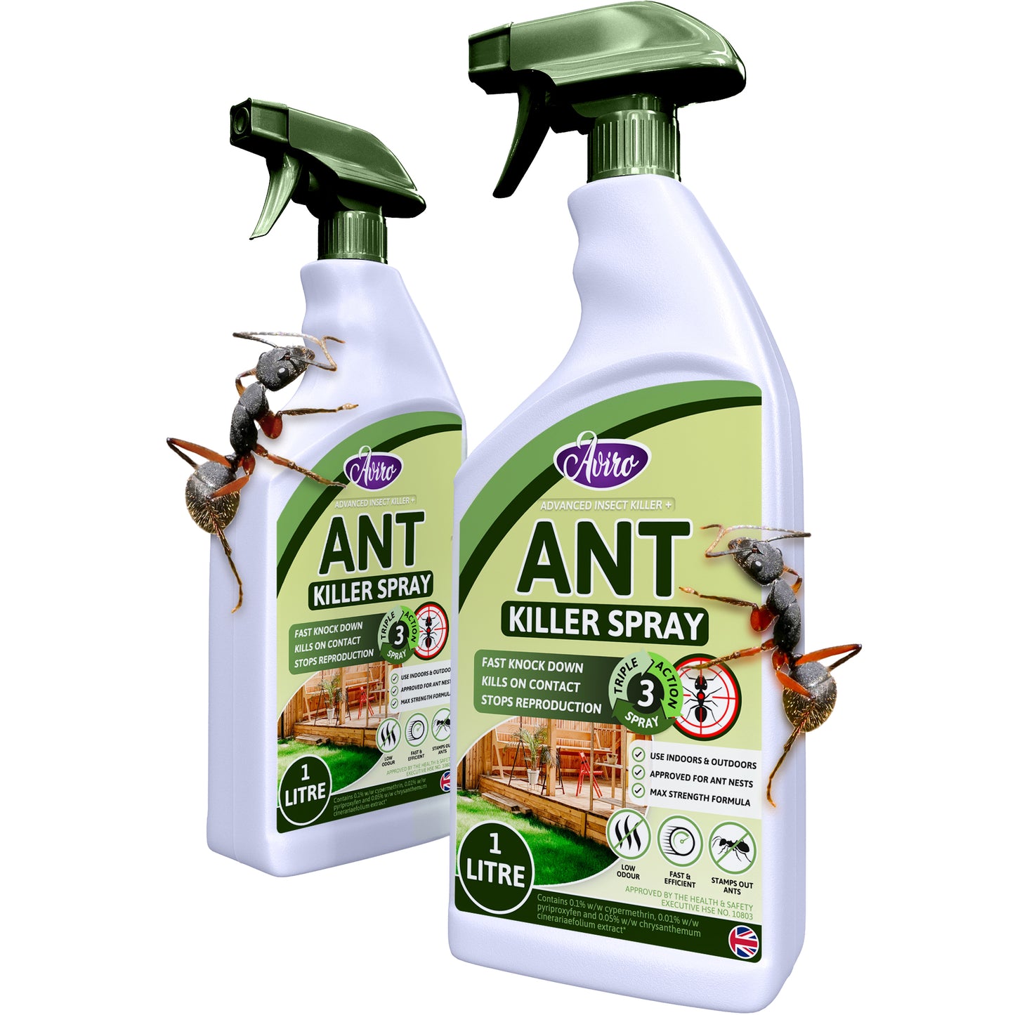 Aviro Ant Killer - Fast Acting Ant Killer Spray For Indoor And Outdoor Use