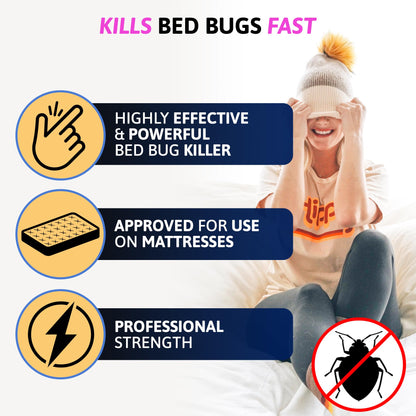 Aviro Bed Bug Killer (1 Litre) - Bed Bug Treatment Spray Approved For Use On Mattresses, Carpets And Hard Surfaces. Professional Strength For Immediate Control And Long Lasting Prevention