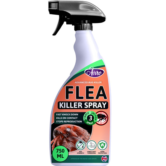 Aviro Flea Spray For The Home - Fast Acting Flea Killer Spray Flea Treatment For House. Professional Grade, Flea Killer For Home, Household Flea Spray For Immediate & Long Term Control Against Fleas