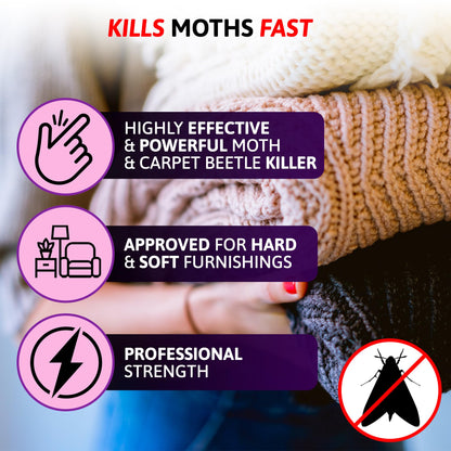 Aviro Moth Repellent for Wardrobes + Moth Killer Spray + Moth Killer Powder Bundle Pack