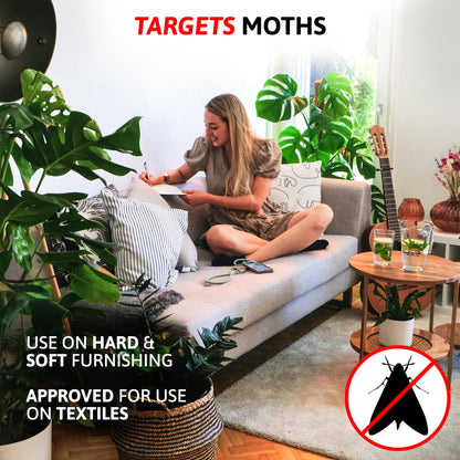 Aviro Moth Killer Powder - Professional Grade Carpet Moth Treatment. Pet-Friendly Moth Powder Approved For Use On Hard & Soft Furnishing Including Carpet. Naturally Derived Carpet Beetle & Moth Killer